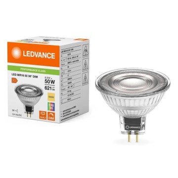 Regulējama LED spuldze MR16 GU5,3/6,8W/12V 3000K 36° CRI 90 - Ledvance