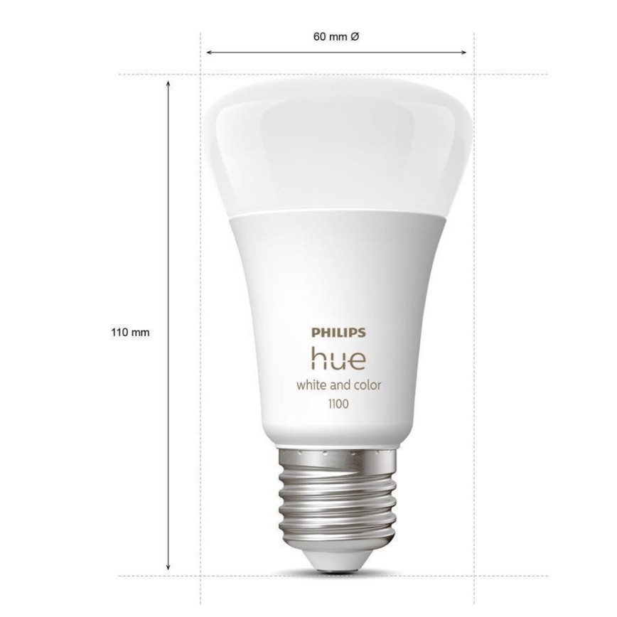 LED regulējamā spuldze Philips Hue White And Color Ambiance A60 E27/9W/230V 2000-6500K