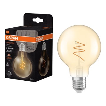 Regulējama LED spuldze VINTAGE FILAMENT E27/4,9W/230V 2200K CRI 90 - Osram