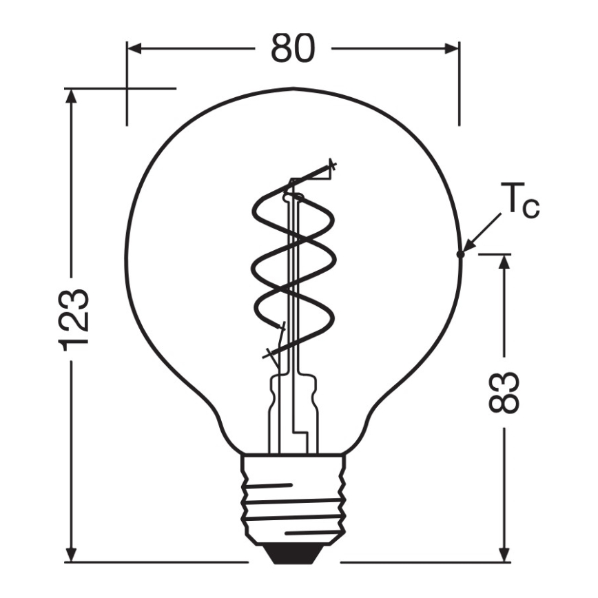 Regulējama LED spuldze VINTAGE FILAMENT E27/4,9W/230V 2200K CRI 90 - Osram