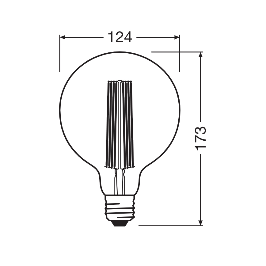 Regulējama LED spuldze VINTAGE FILAMENT E27/5,8W/230V 2200K - Osram