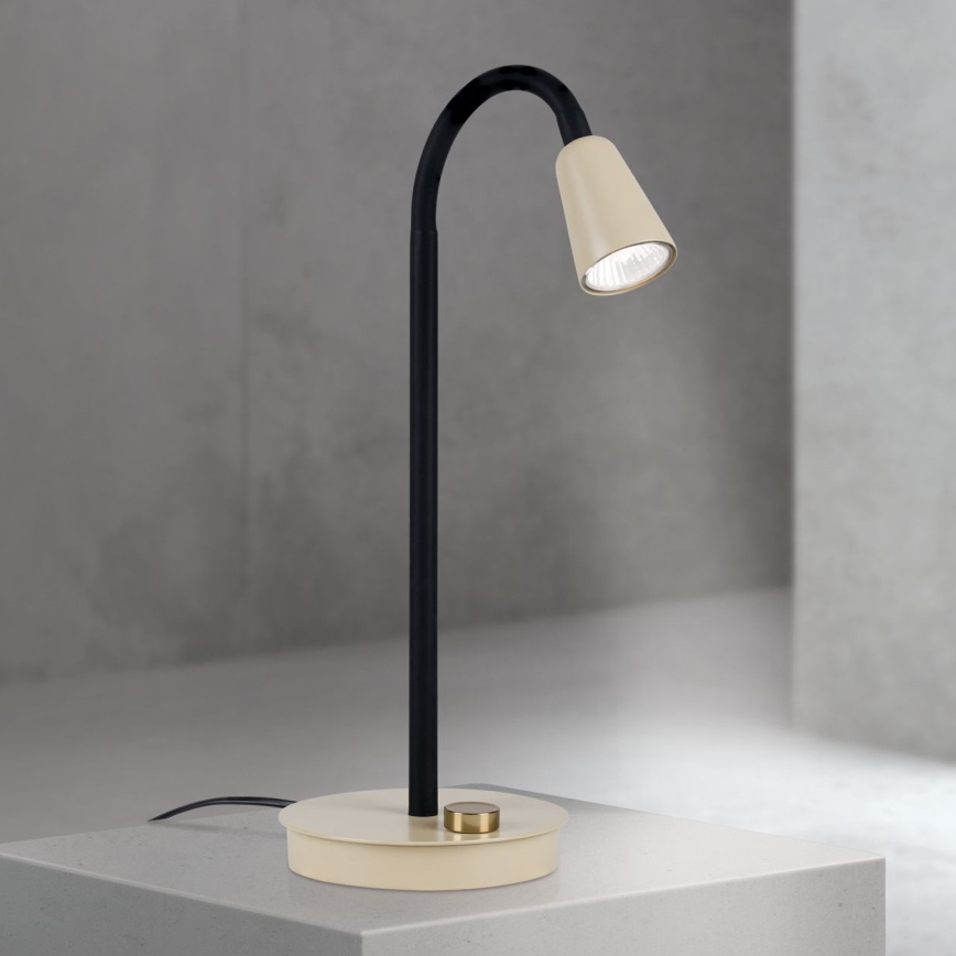 Regulējama lokana galda lampa DOTTY 1xGU10/10W/230V bēša/melna