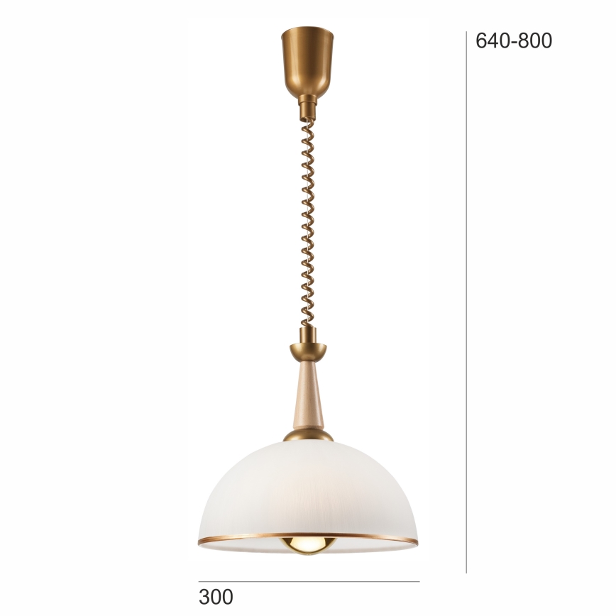 Regulējama lustra CHIARA 1xE27/60W/230V bēša/dižskābardis