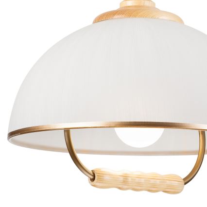 Regulējama lustra RAMONA 1xE27/60W/230V bēša/gaiši brūna/priede