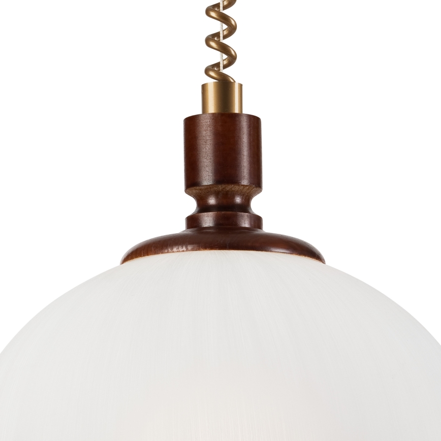 Regulējama lustra RAMONA 1xE27/60W/230V bēša/tumši brūna/priede