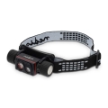 Regulējama uzlādējama alumīnija LED galvas lampa LED/10W/5V 2200 mAh IPX8 melna