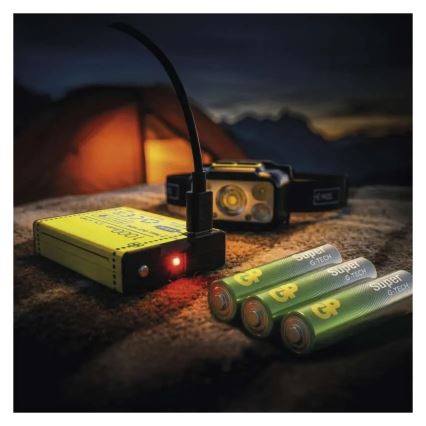 Regulējama uzlādējamā LED galvas lampa/3xAAA/1000 mAh 3,7V