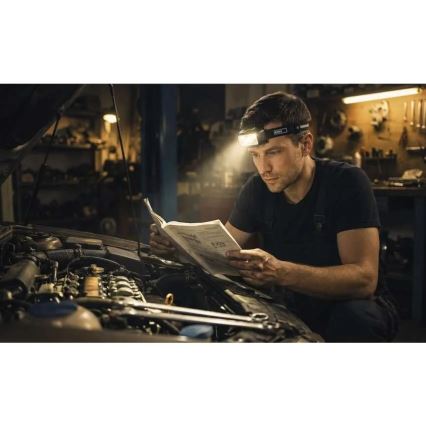 Regulējama uzlādējamā LED galvas lampa/3xAAA/1000 mAh 3,7V