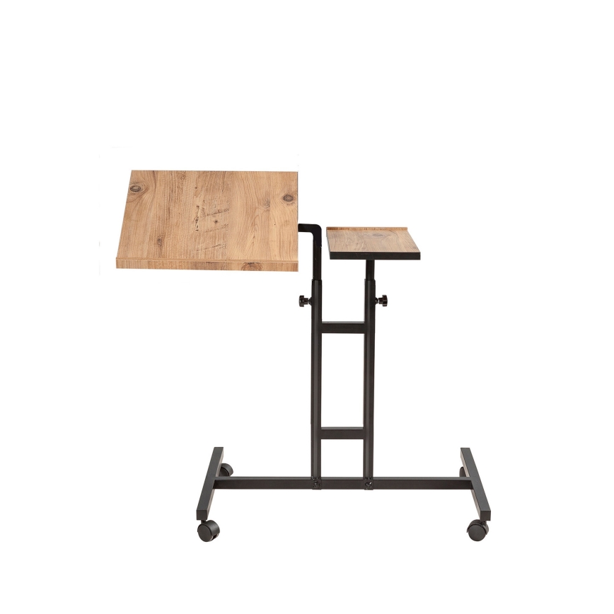 Regulējams galds GLEN 87x67 cm brūns/melns