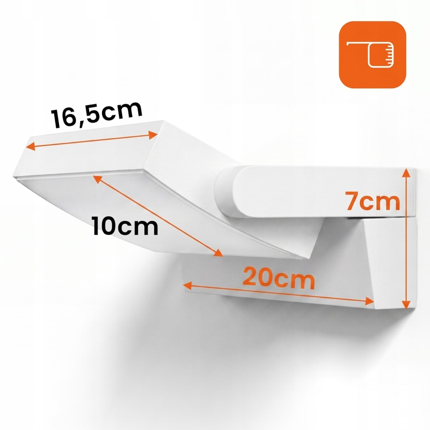 Dimmējams LED āra sienas gaismeklis LED/12/18/24W/230V 3000/4000/6500K IP54 balts