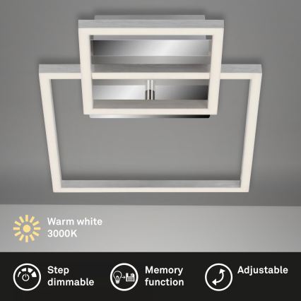 Regulējams LED griestu gaismeklis LED/12W/230V 3000K matēts hroms