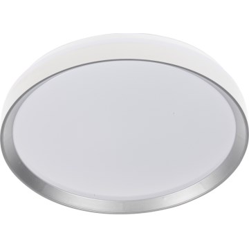 Regulējams LED griestu gaismeklis LIXAN LED/47W/230V 3000-6500K Ø 38,6 cm balts/sudraba + tālvadība