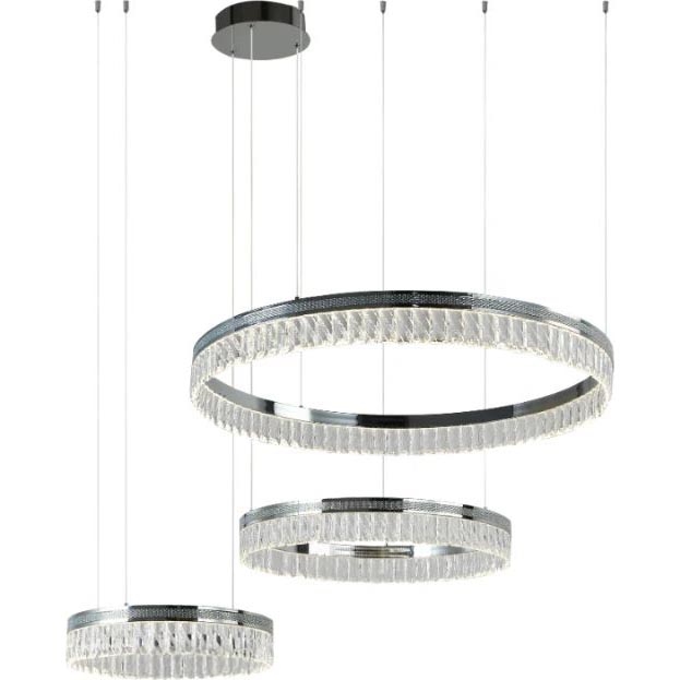 Regulējams LED kristāllustrs uz troses THALIA LED/120W/230V 3000-6000K + tālvadības pults