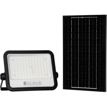 Regulējams LED saules prožektors LED/200W/3,2V 2000-8000K IP65 10000 mAh melns + tālvadības pults