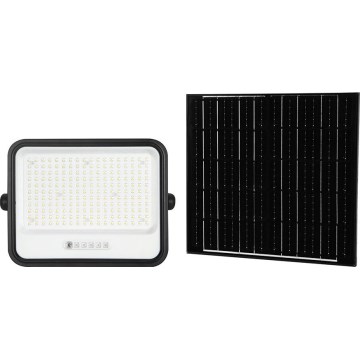 Regulējams LED saules prožektors LED/400W/3,2V 2000-8000K IP65 20000 mAh melns + ar tālvadības pulti