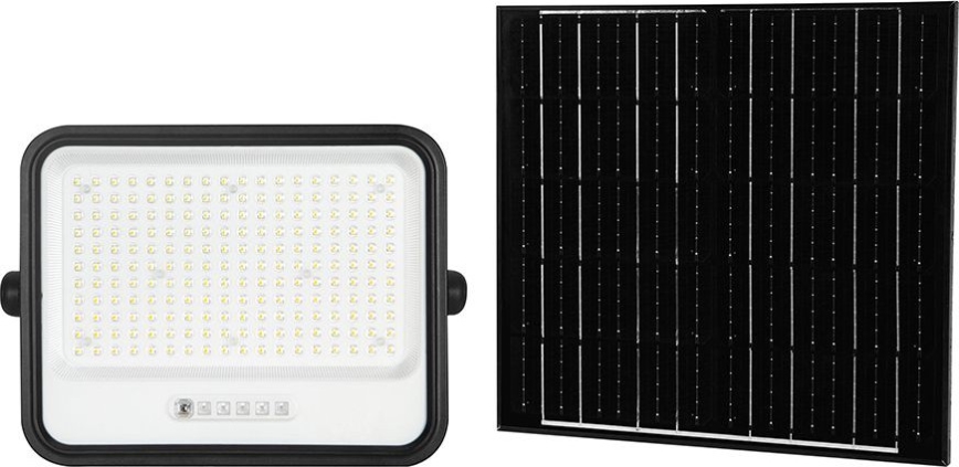 Regulējams LED saules prožektors LED/400W/3,2V 2000-8000K IP65 20000 mAh melns + ar tālvadības pulti