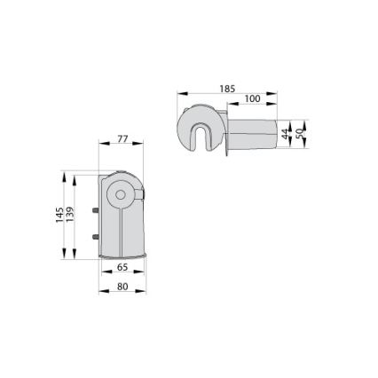 Regulējams stiprinājums ielu lampai IP44, Ø 53-60 mm, pelēks