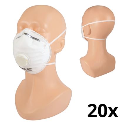 Respirators ar vārstu KN95 (FFP2) 20gab