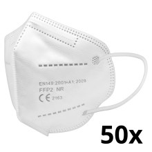 Respirators bērnu izmērs FFP2 Kids NR CE 0370 balts 50gab
