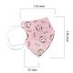 Respirators bērnu izmērs FFP2 Kids NR CE 0370 Kucēni rozā 1gab