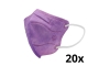 Respirators bērnu izmērs FFP2 Kids NR CE 0370 violets 20gab