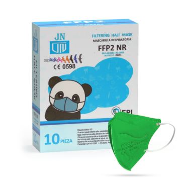 Respirators bērnu izmērs FFP2 NR Kids zaļa 100gab
