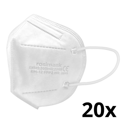 Respirators bērnu izmērs FFP2 ROSIMASK MR-12 NR balta 20gab