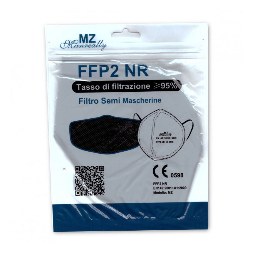 Respirators FFP2 NR CE 2163 sarkans 1gab