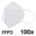 Respirators FFP3 NR L&S B01 - 5 slāņu - 99,87% efektivitāte 100gab