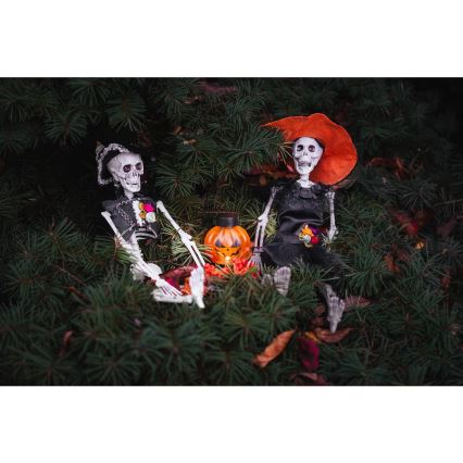 KOMPLEKTS 6x LED Rotājums HALLOWEEN LED/1xCR2032/silti balta ķirbji