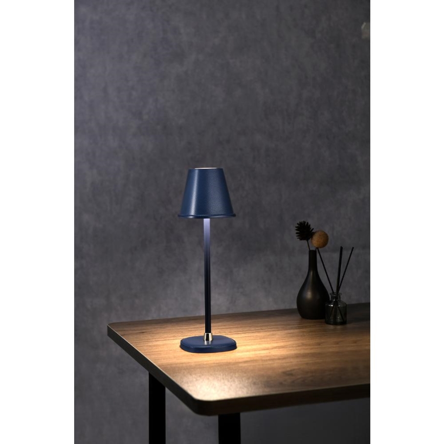 LED Aptumšojama, lādējama galda lampa LED/3W/1800 mAh tumši zila