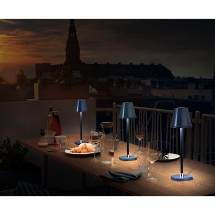 LED Aptumšojama, lādējama galda lampa LED/3W/1800 mAh tumši zila