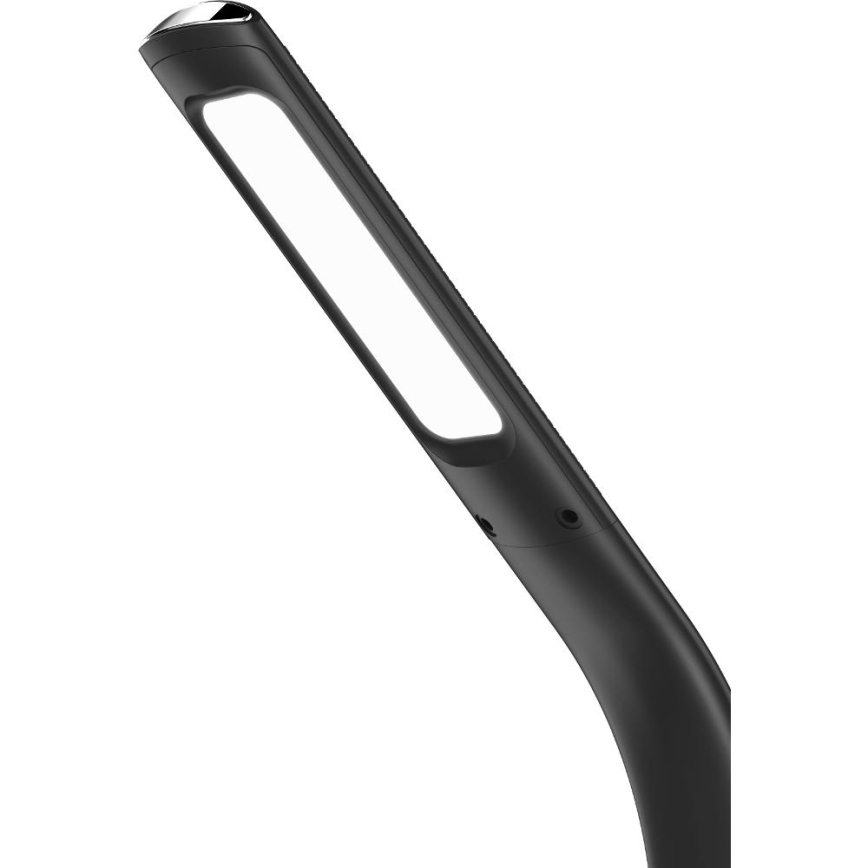 LED Aptumšojama galda lampa ar bezvadu uzlādi Qi 5W un ekrāns LED/6W/230V/1xCR2032 3000/4000/6000K melna