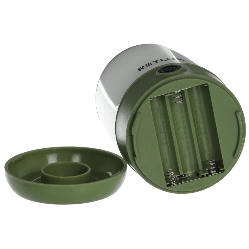 LED Aptumšojama pārvietojams lampa LED/3W/3xAAA zaļa