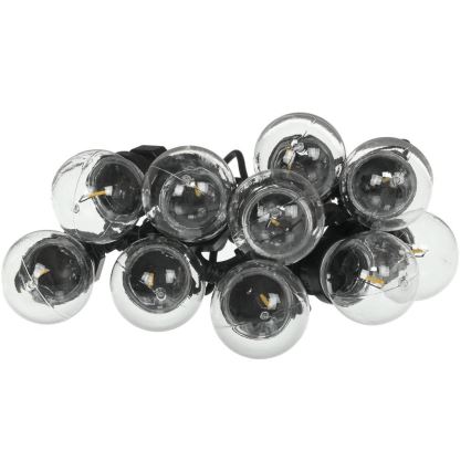 LED Āra dekoratīva virtene GARLAND G45 10xE27/230V 8m IP44 silti balta