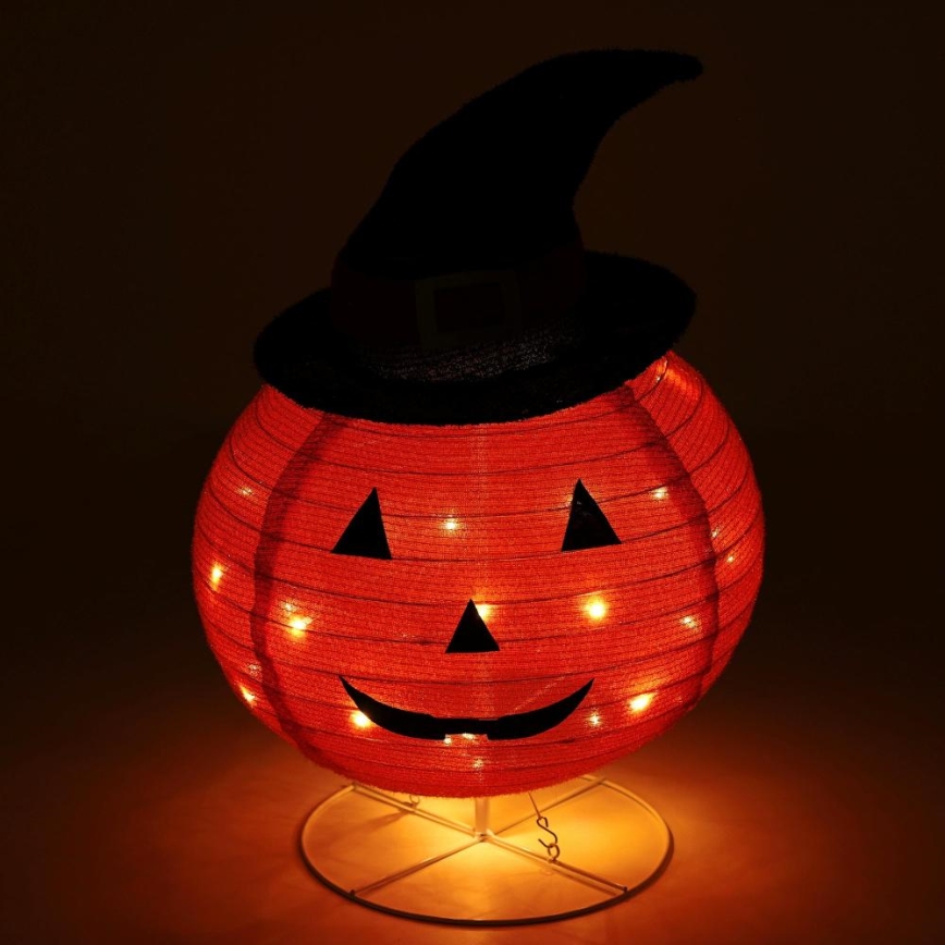 LED Āra rotājums HALLOWEEN LED/3xAA/silti balta IP44 pumpkin