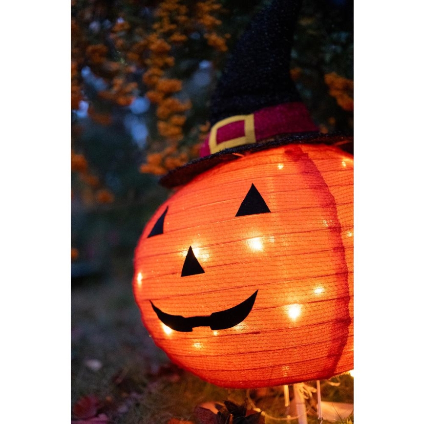LED Āra rotājums HALLOWEEN LED/3xAA/silti balta IP44 pumpkin