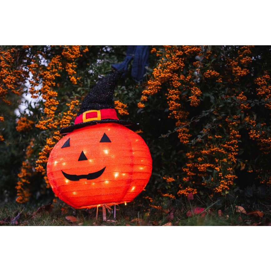 LED Āra rotājums HALLOWEEN LED/3xAA/silti balta IP44 pumpkin