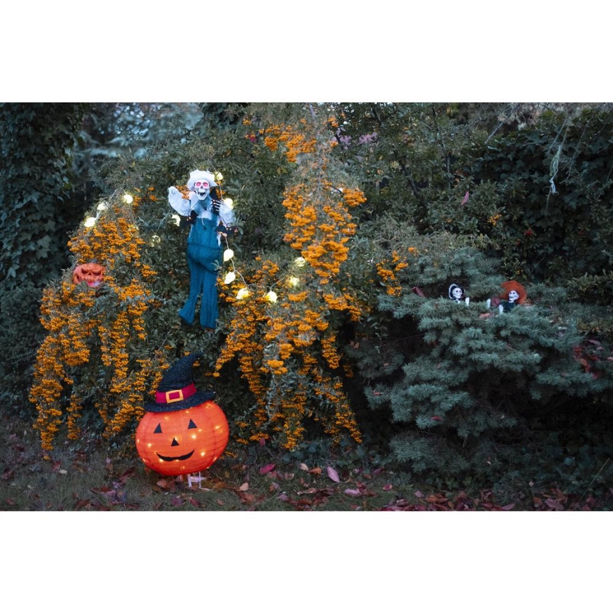 LED Āra rotājums HALLOWEEN LED/3xAA/silti balta IP44 pumpkin