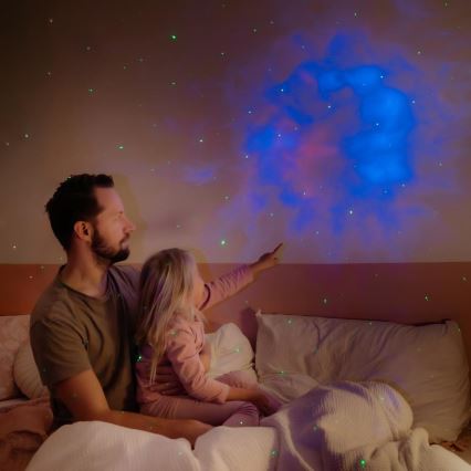 LED bērnu projektors 230V astronauts 12,5 cm + tālvadības pults