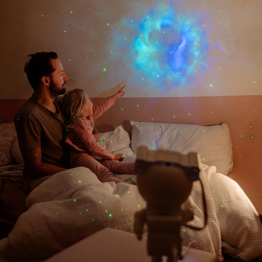 Retlux - LED bērnu projektors 230V astronauts 23,3 cm + tālvadības pults