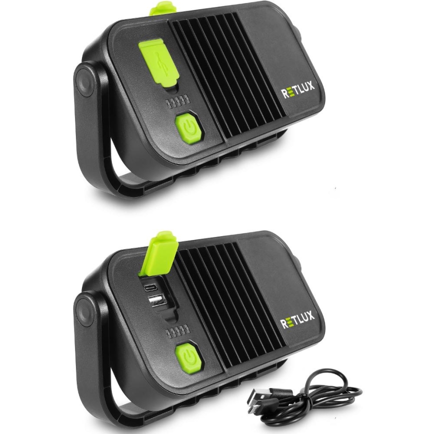 LED darba lukturis ar powerbankas funkciju LED/4400 mAh IP44 dzeltens/melns