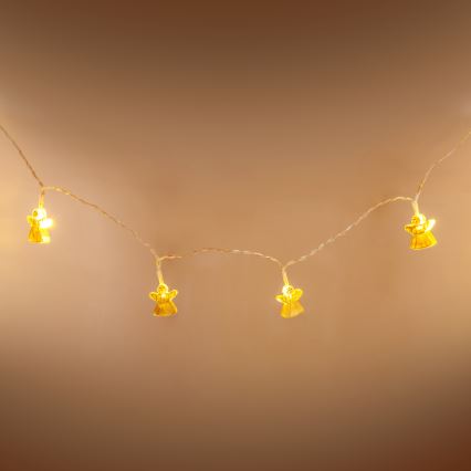 LED dekoratīva virtene 10xLED/2xAA 1,65m silta balta