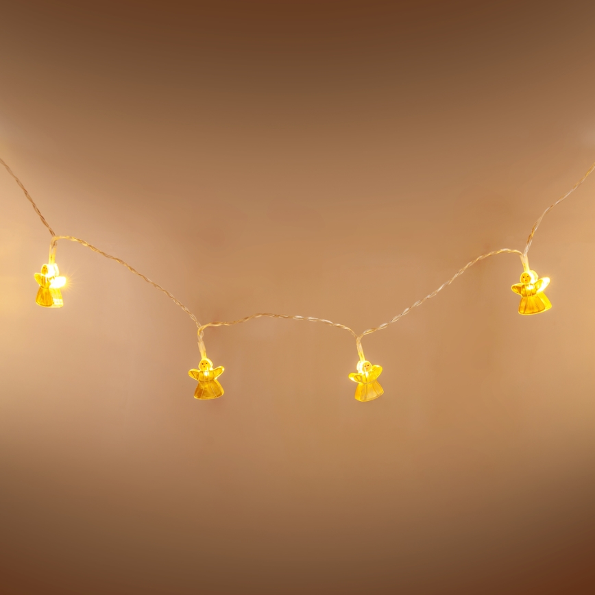 LED dekoratīva virtene 10xLED/2xAA 1,65m silta balta