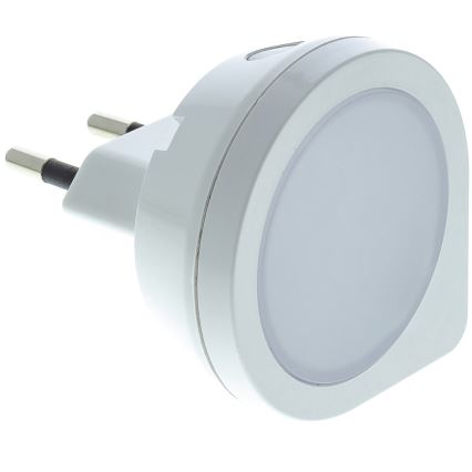 LED Kontaktligzdas orientācijas lampa ar sensoru LED/0,4W/230V 3000K balta