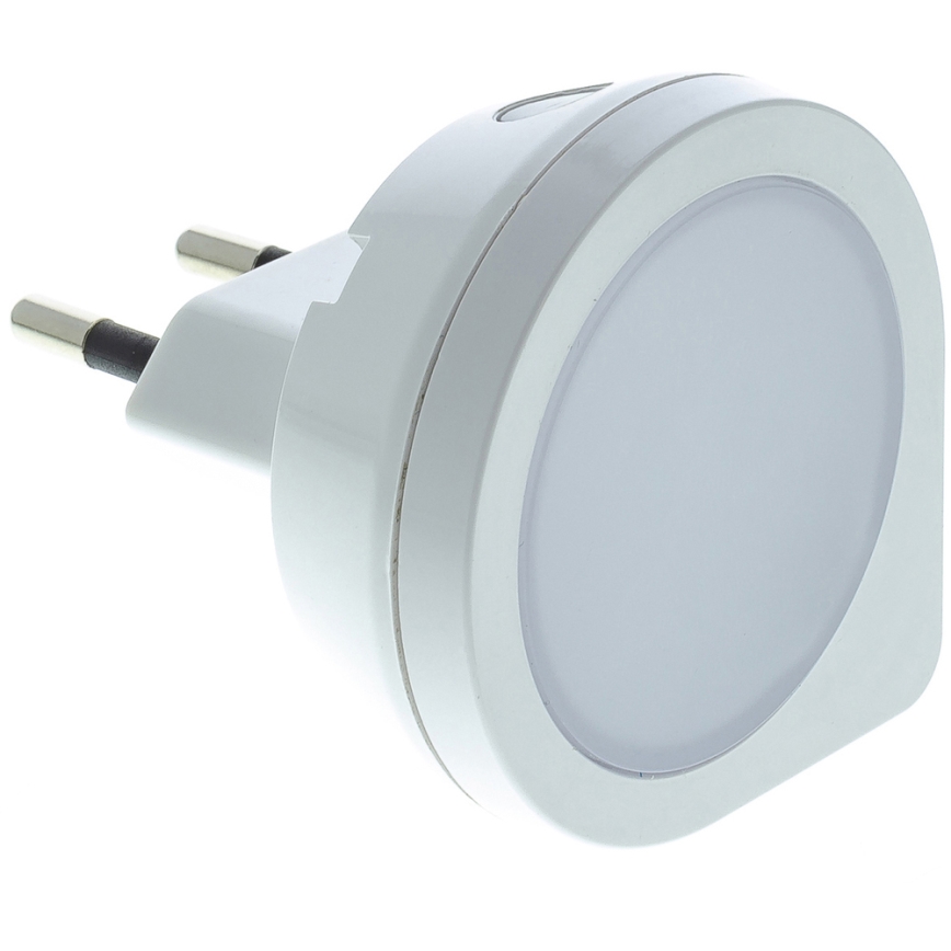 LED Kontaktligzdas orientācijas lampa ar sensoru LED/0,4W/230V 3000K balta