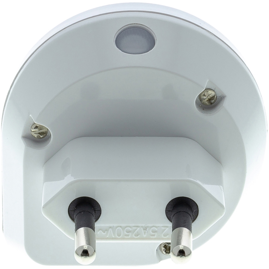LED Kontaktligzdas orientācijas lampa ar sensoru LED/0,4W/230V 3000K balta