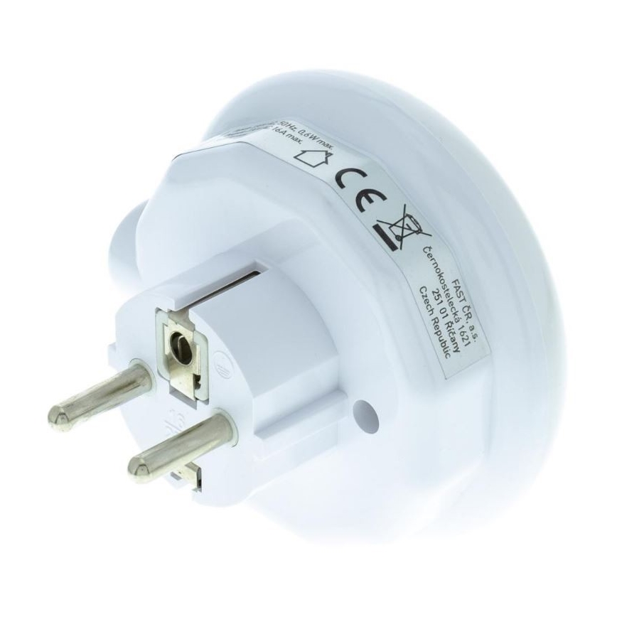 LED Orientējošais gaismeklis ar krēslas sensoru un kontaktligzdu LED/0,6W/230V