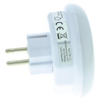 LED Orientējošais gaismeklis ar krēslas sensoru un kontaktligzdu LED/0,6W/230V