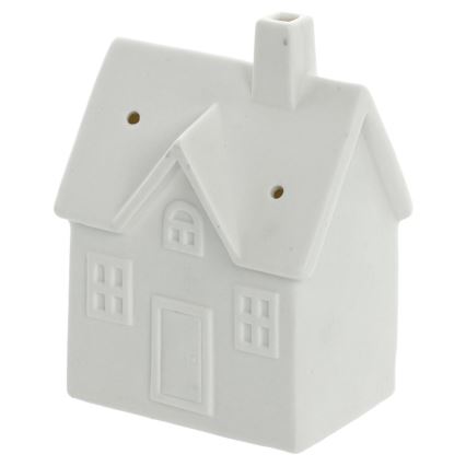 LED Porcelāns rotājums LED/3xLR44/silti balta māja balta